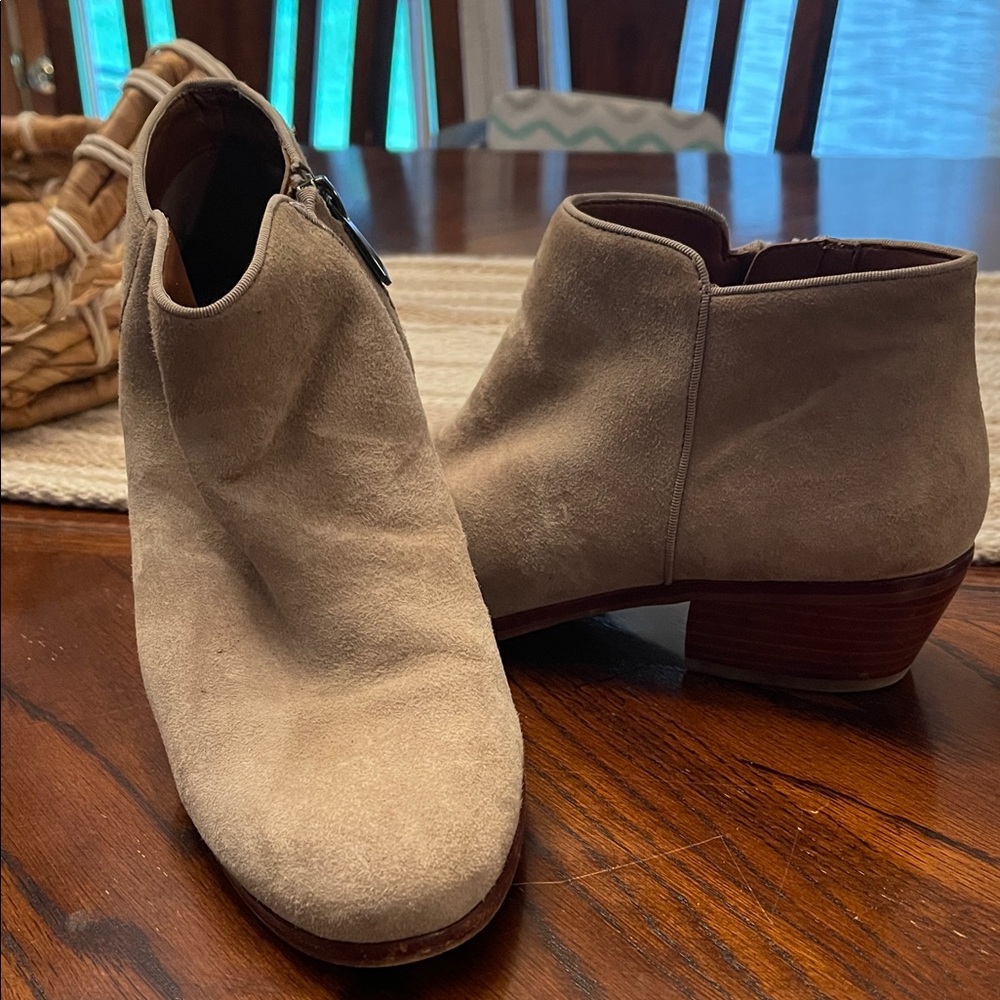 Sam Edelman Suede Tan Ankle Booties